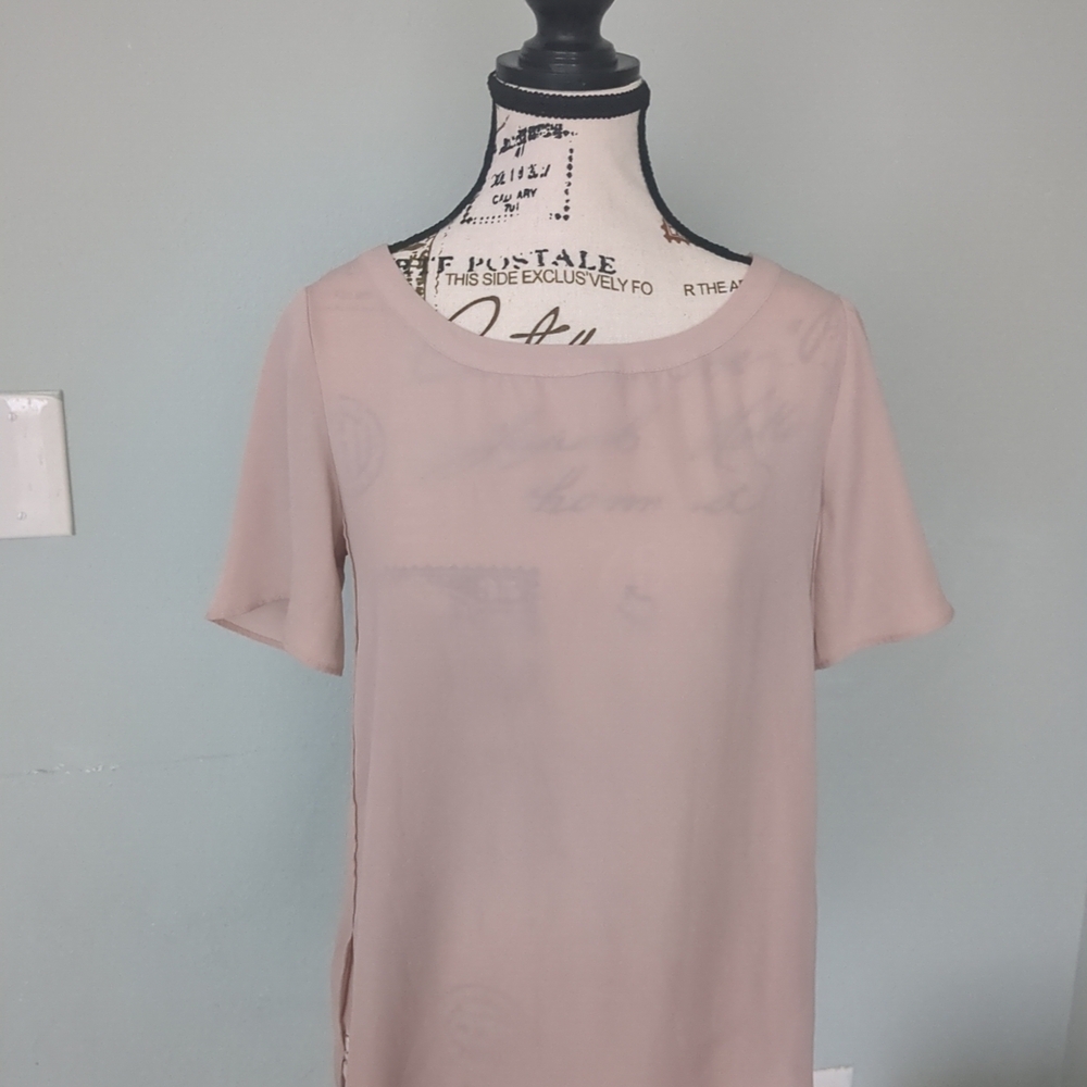 **3/$10** Chic Women's Blouse in Soft Pink Size XS